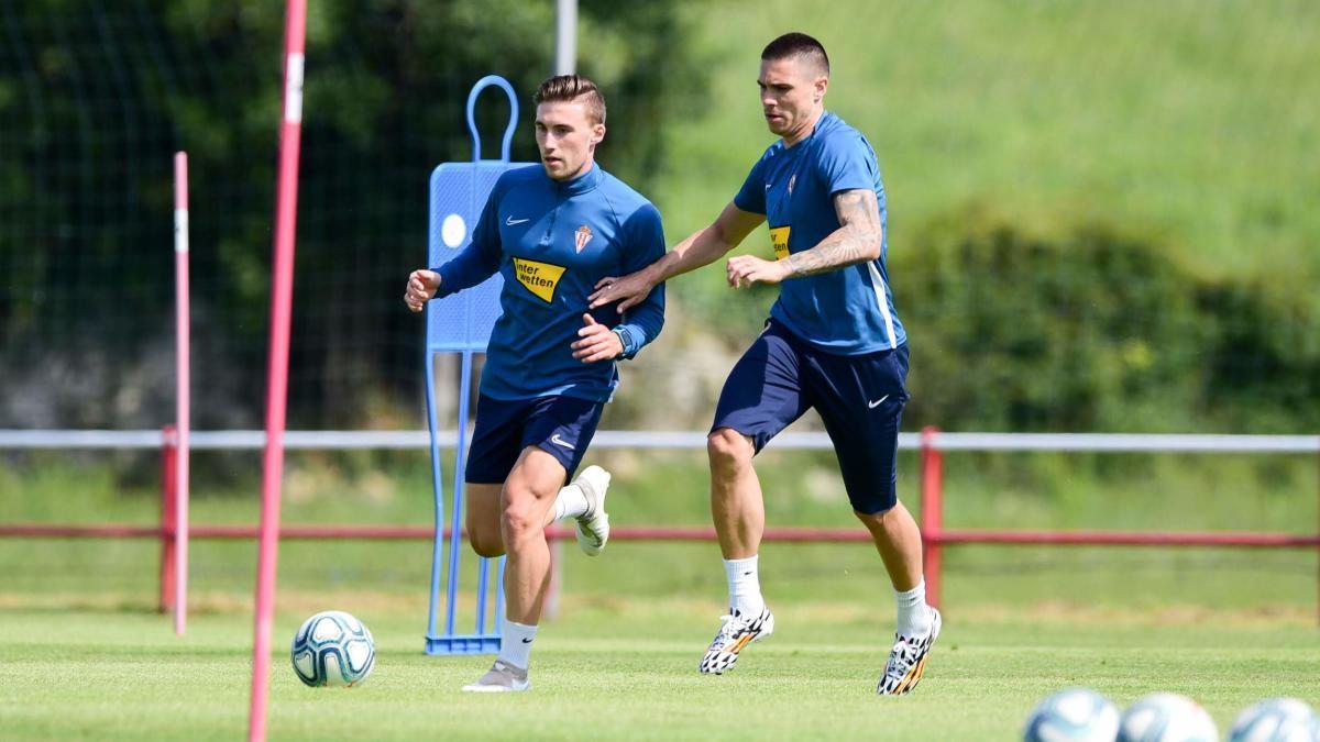 Bogdan, junto a Djuka, esta mañana en Mareo.