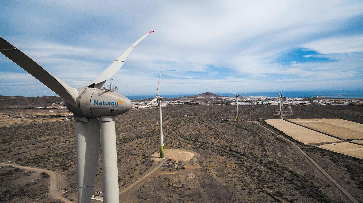 Una de las instalaciones eólicas de Naturgy en Canarias