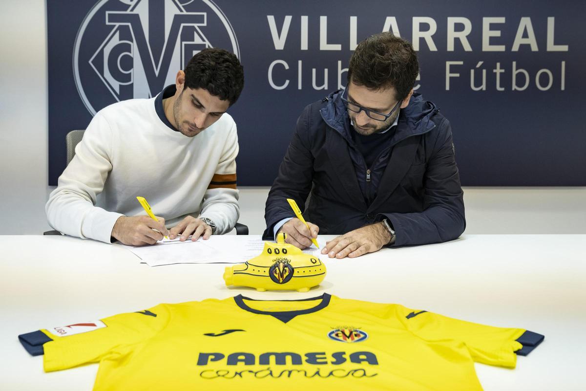 Guedes firma su cesión al Villarreal hasta final de temporada.