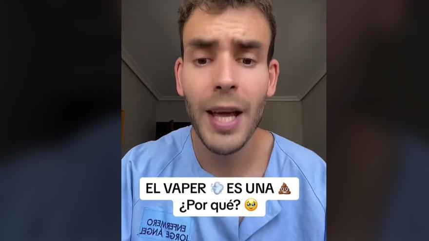 'Enfermero Jorge Ángel' alerta sobre los efectos adversos del vapeo: "Se usa para el humo de las discotecas"