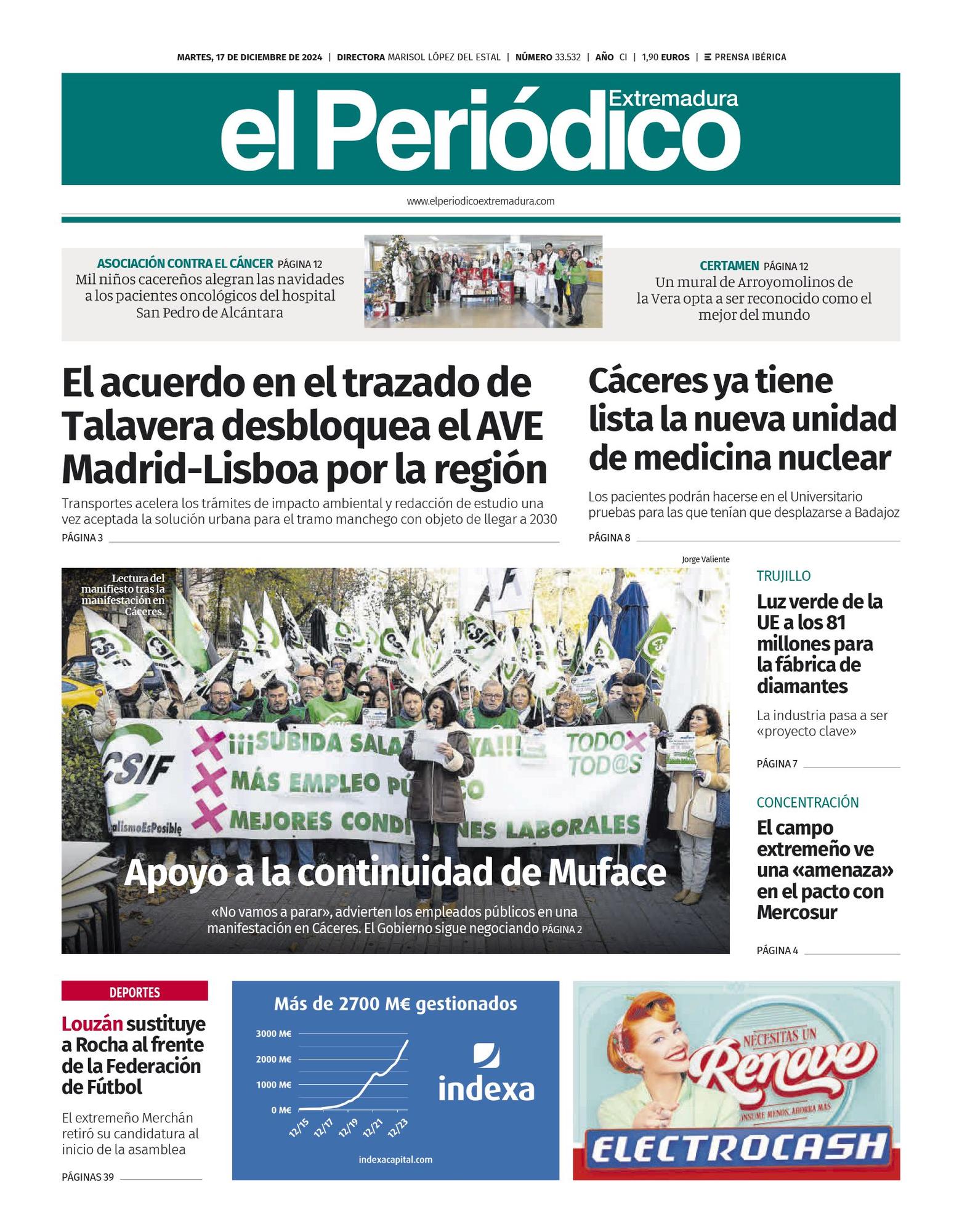Consulta la portada correspondiente al día 17 de diciembre de 2024