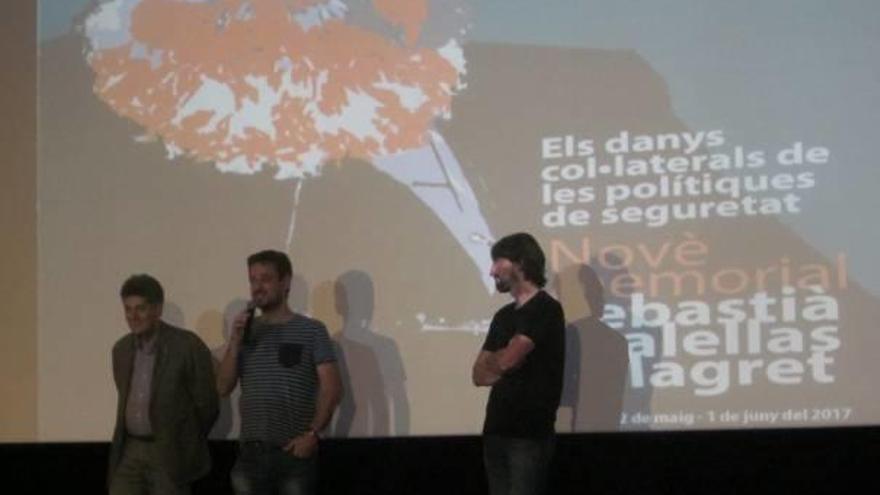 Guillem Terribas, Lluc Salellas i el cineasta Abel Moreno.