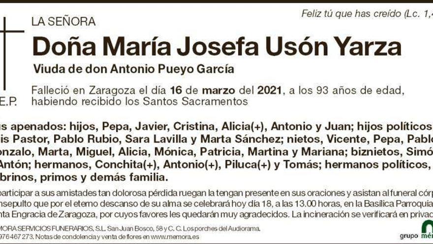 María Josefa Usón Yarza