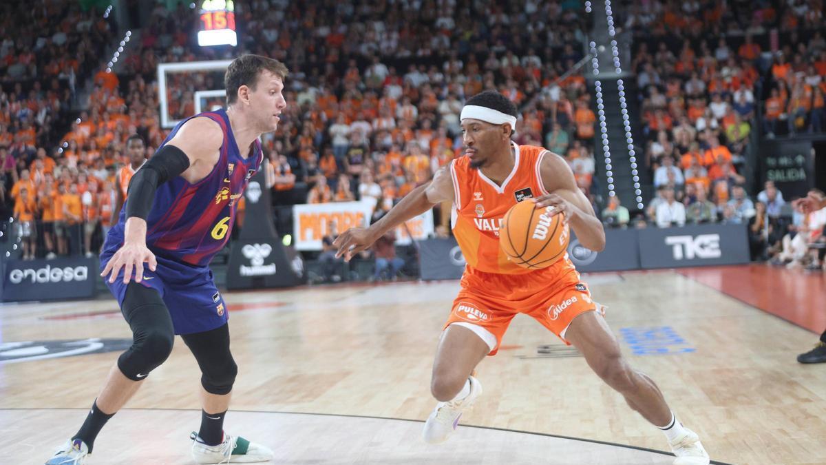 Kameron Taylor, en el partido del pasado domingo ante el FC Barcelona en el Roig Arena.