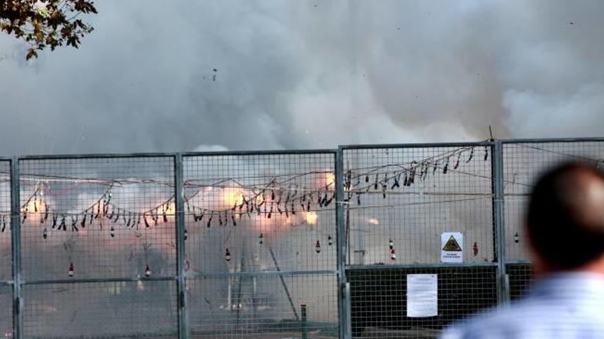 Una imagen de la primera mascletà de las Fiestas Patronales.