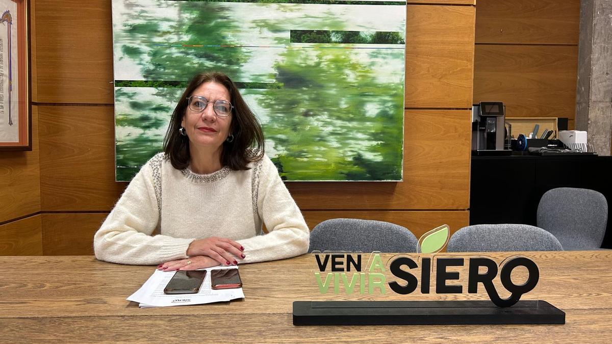 Patricia Antuña, durante la rueda de prensa de esta mañana.