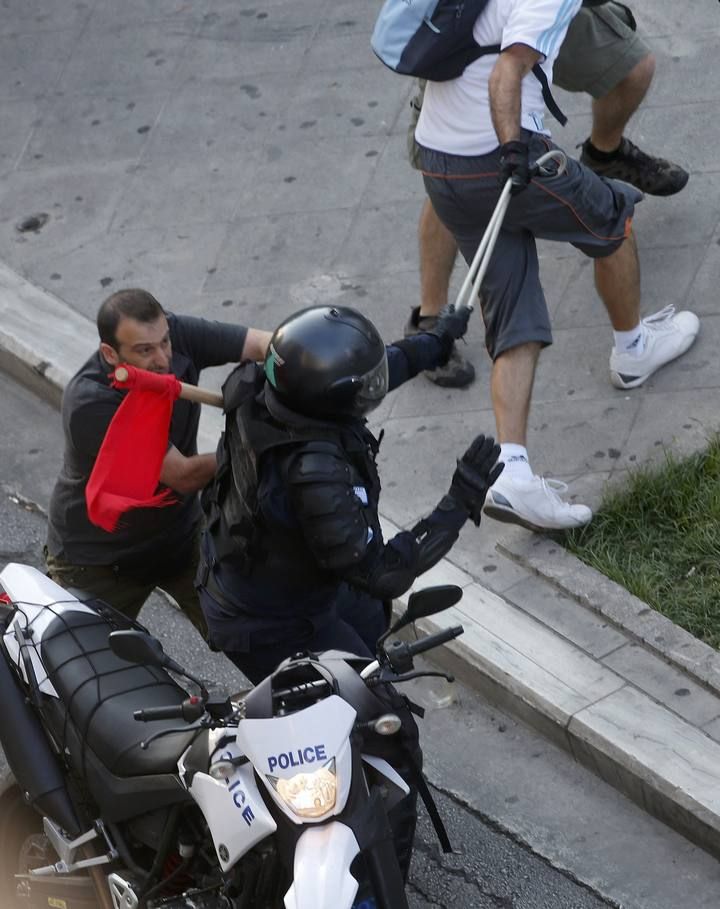 Manifestaciones en Atenas por el 'sí' y el''no' en el referéndum