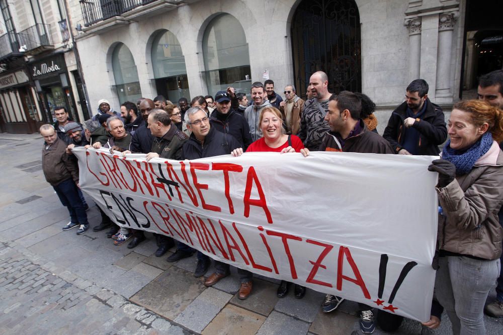 Protesta dels escombriaires de Girona