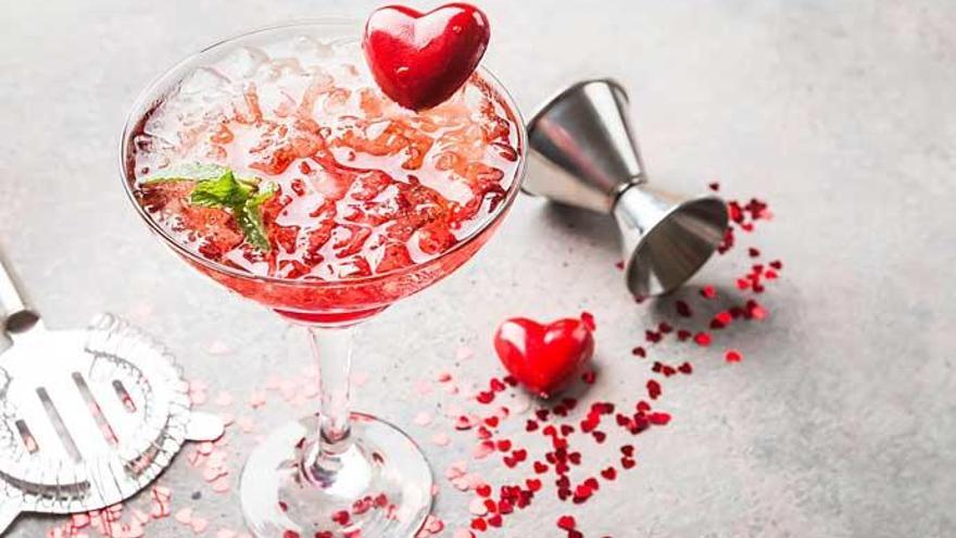 Cocktails para San Valentín.