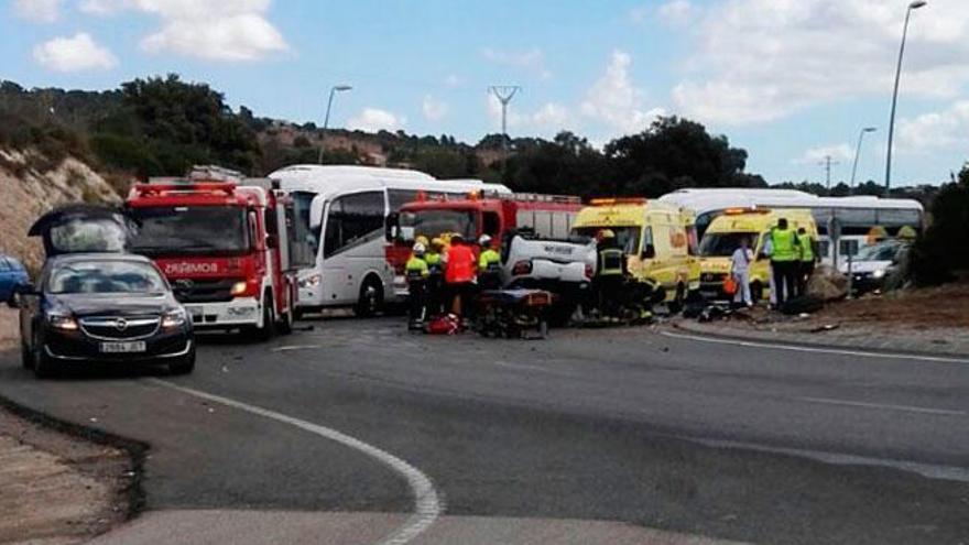 Un joven, herido grave tras sufrir un accidente de tráfico en Vilafranca