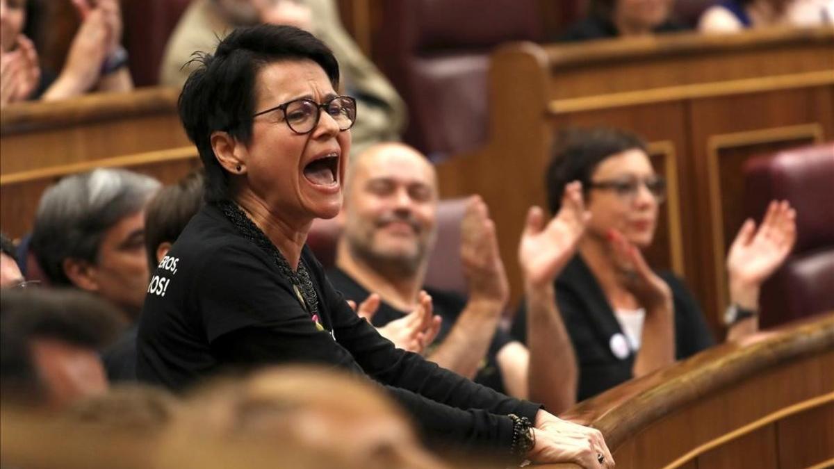 La diputada brasileña de ERC Maria Carvalho, durante la sesión constitutiva del Congreso