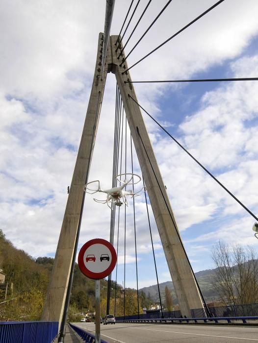 Inspección del Puente de Sama con drones