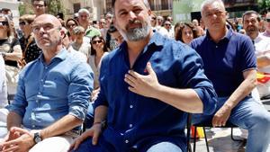 Abascal participa en un mitin de campaña para las europeas en Murcia
