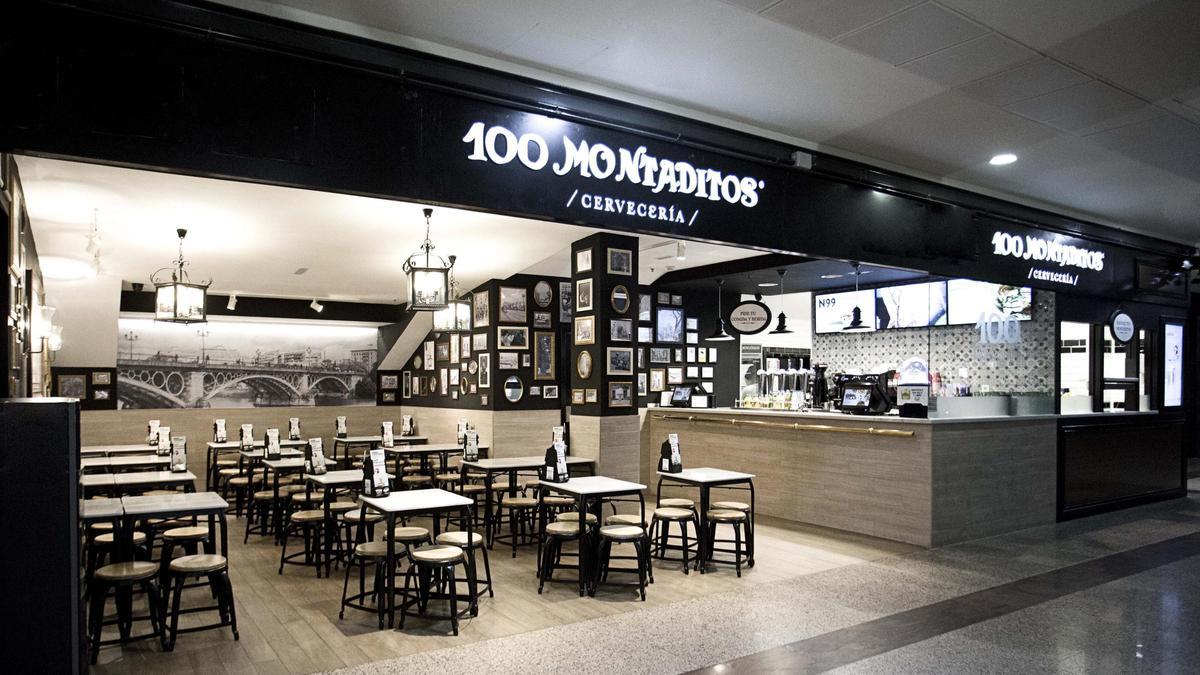 Un establecimiento de la franquicia 100 Montaditos.