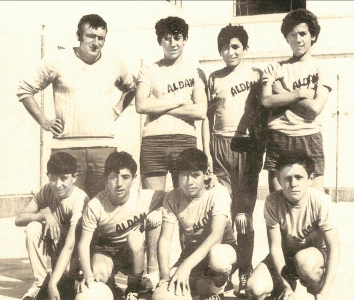 Outro equipo do Volei Aldán, integrado por Cortegoso, Quique, Ramón, Ricardo, Chono, Vizoso, Nido e Carlos.
