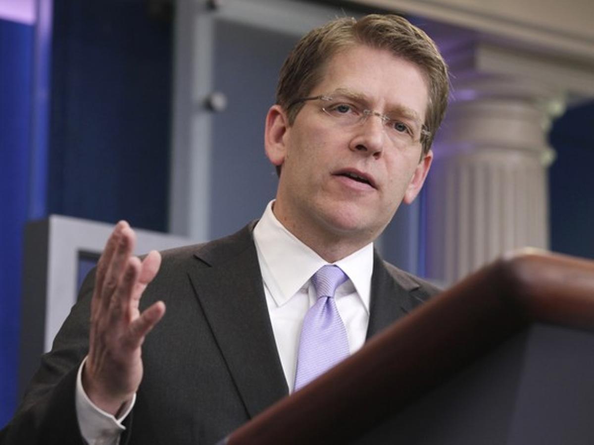 El portaveu de la Casa Blanca, Jay Carney, dimarts. El portaveu de la Casa Blanca, Jay Carney, dimarts.