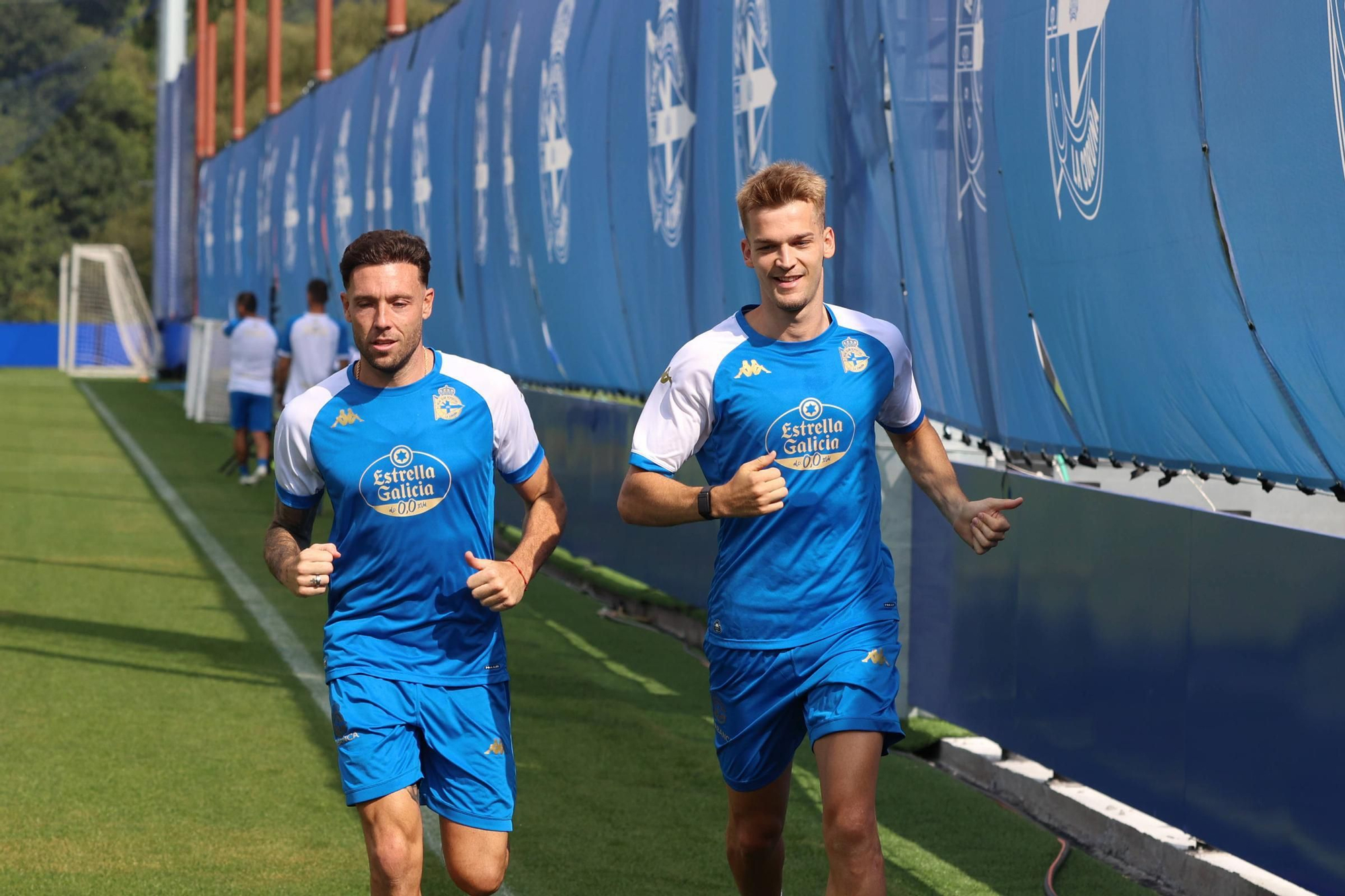 Primer entrenamiento de Luismi Cruz en Abegondo