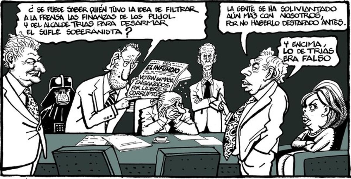 11 de noviembre del 2014. Ferreres ironiza con el papel que juega el Gobierno central en el ’caso Pujol’.