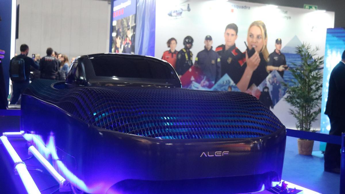 Protip de cotxe volador d'Alef exposat al Mobile World Congress