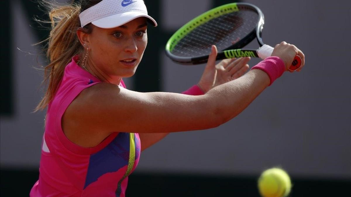 Paula Badosa, en acción en Roland Garros.