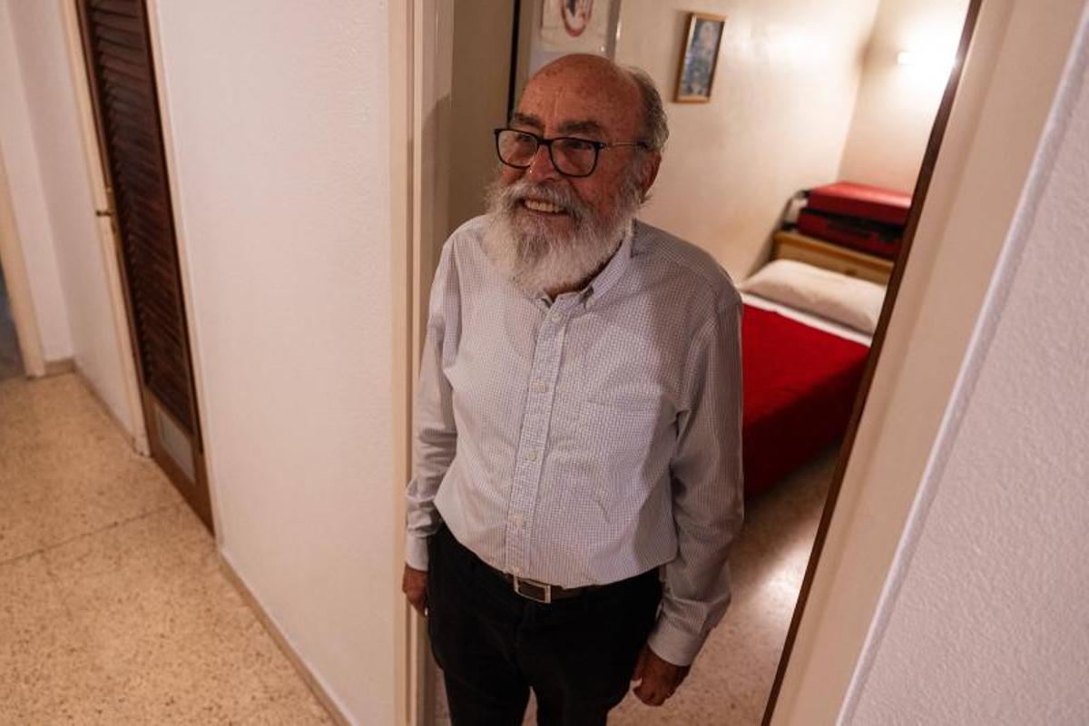 Una de las habitaciones de la residencia.