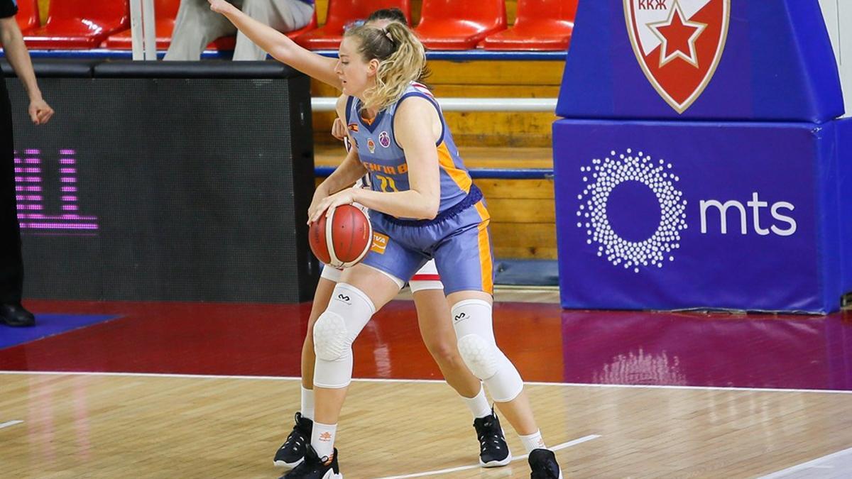 Marie Gülich, en el partido de Belgrado