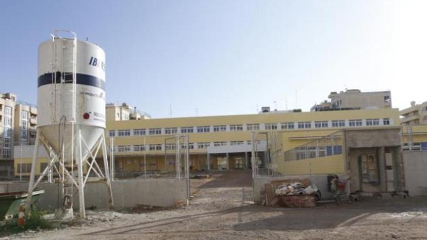 Las obras de Sa Bodega, ayer.