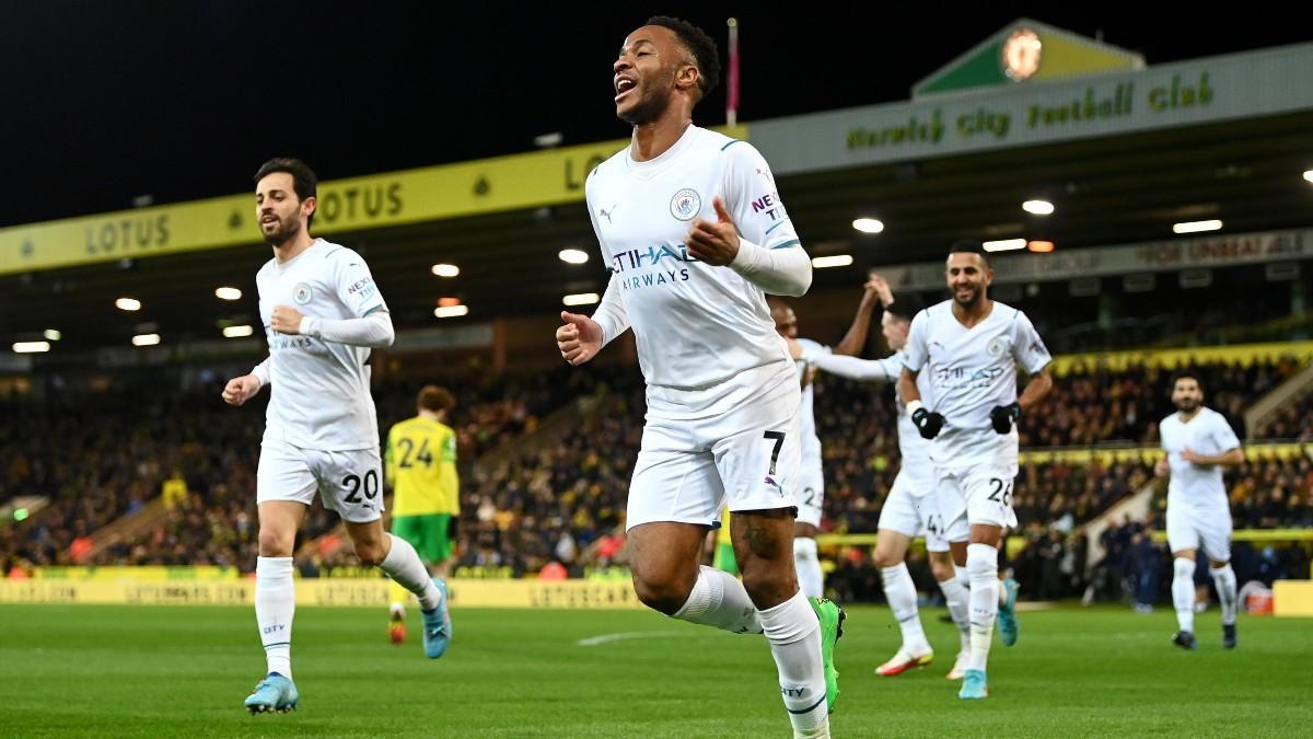 Sterling destrozó al Norwich con un hat-trick