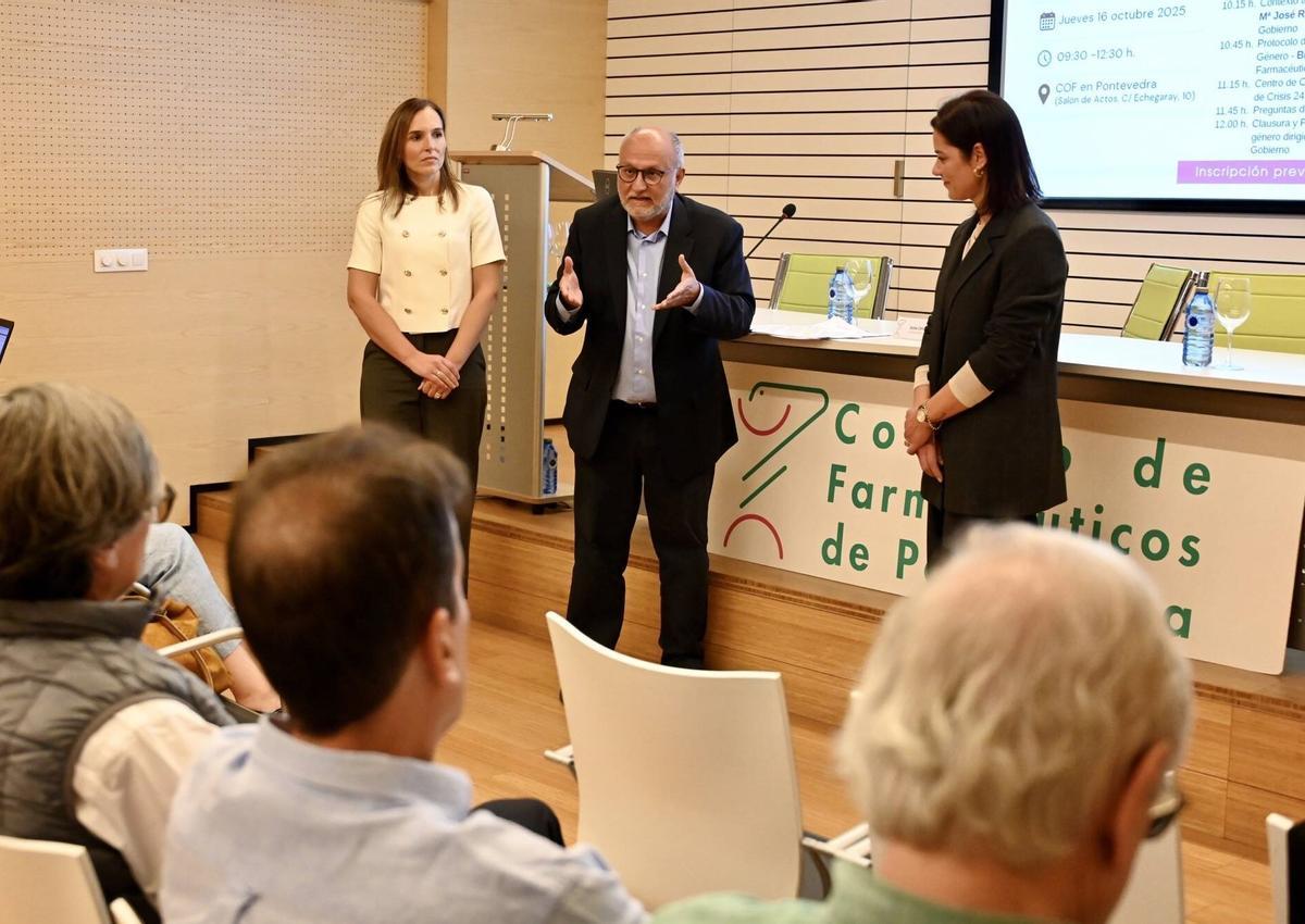 Comparecencia de Abel Losada durante la jornada.