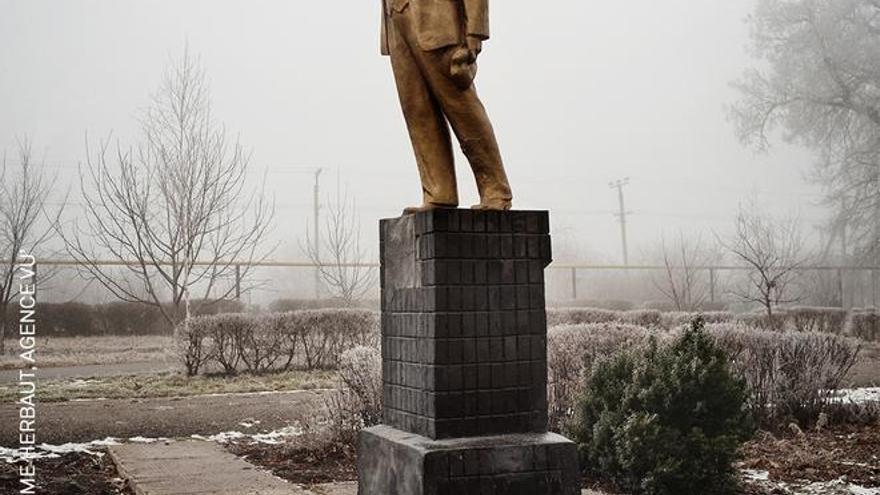 Estatua de Lenin en Kotovsk, Ucrania, decapitada por ultranacionalistas en diciembre de 2013.