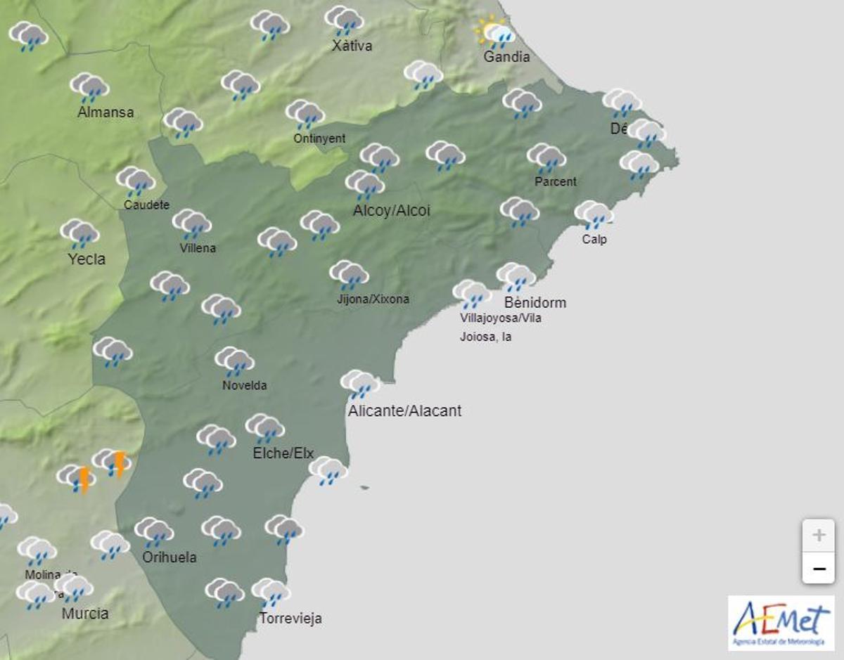 La previsión del tiempo para el domingo en Alicante