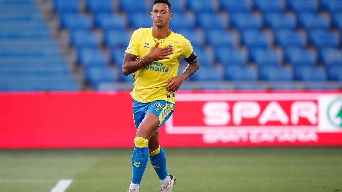 Maikel Mesa durante el partido UD Las Palmas 2 - 0 Ponferradina