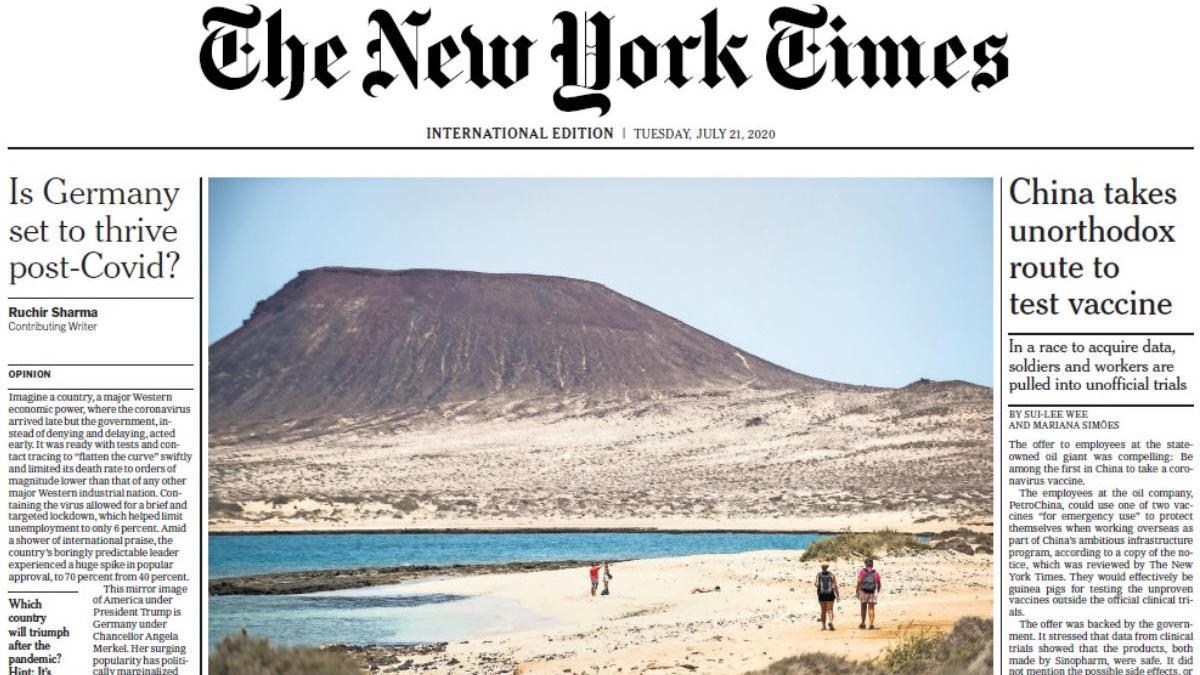 La Graciosa, protagonista en The New York Times