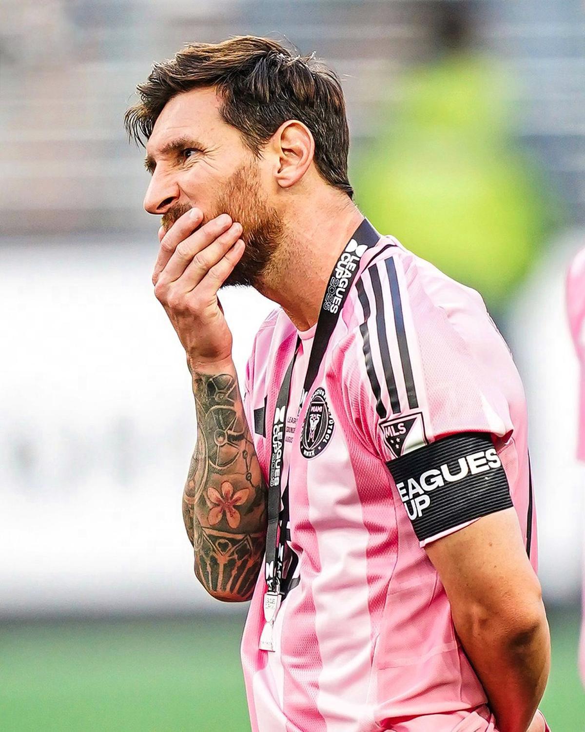 Leo Messi se lamenta tras perder la Leagues Cup