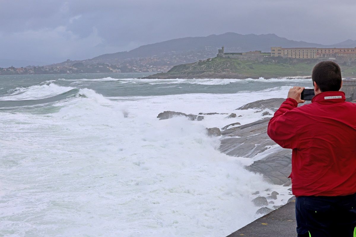 Efectos del temporal en Baiona