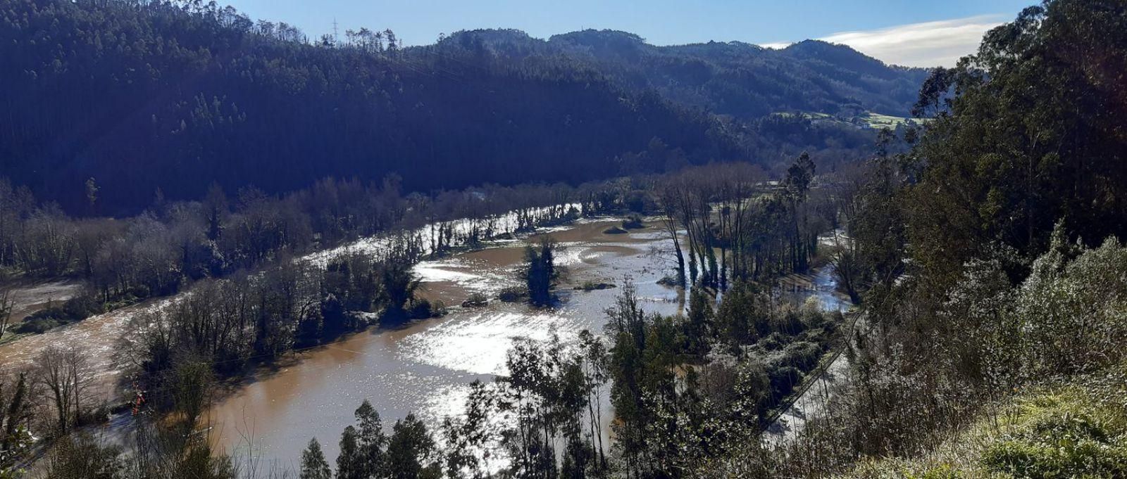 El curso del Narcea tras las lluvias. | Confederación Hidrográfica del Cantábrico