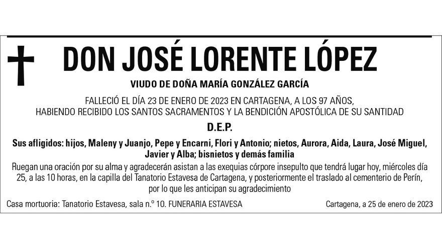 D. José Lorente López