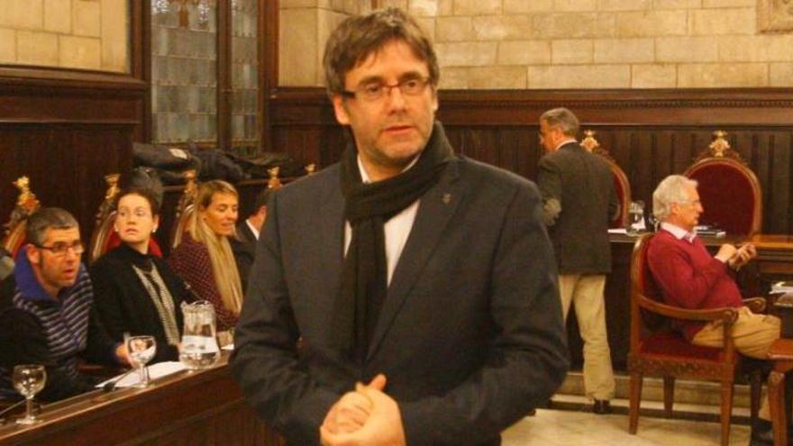 Puigdemont, en un ple de l&#039;ajuntament de Girona en l&#039;etapa en què es va comprar el fons