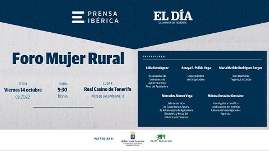 Directo: Foro Mujer Rural con Alicia Vanoostende