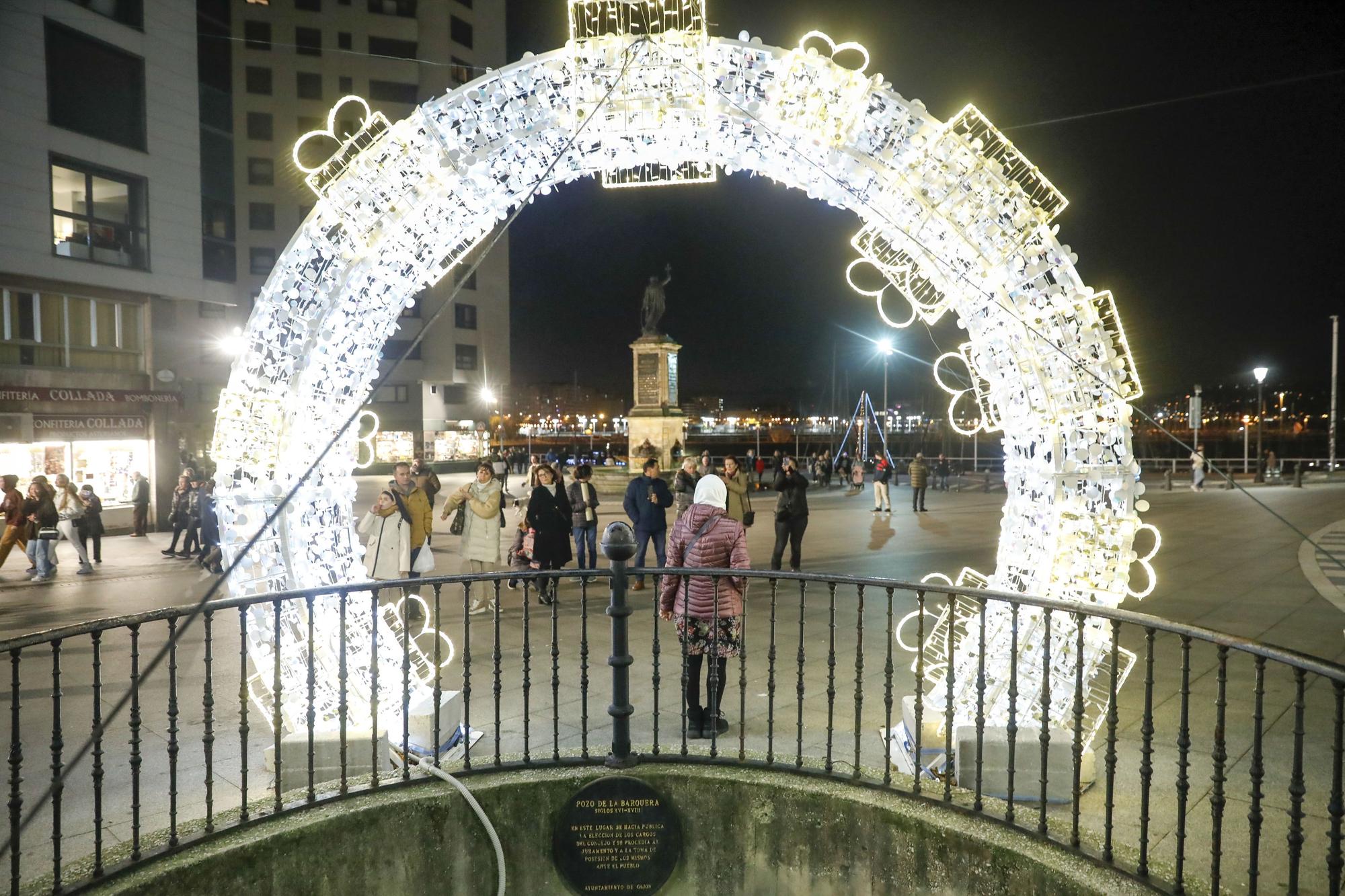 Encendido de las luces navideñas en Gijón