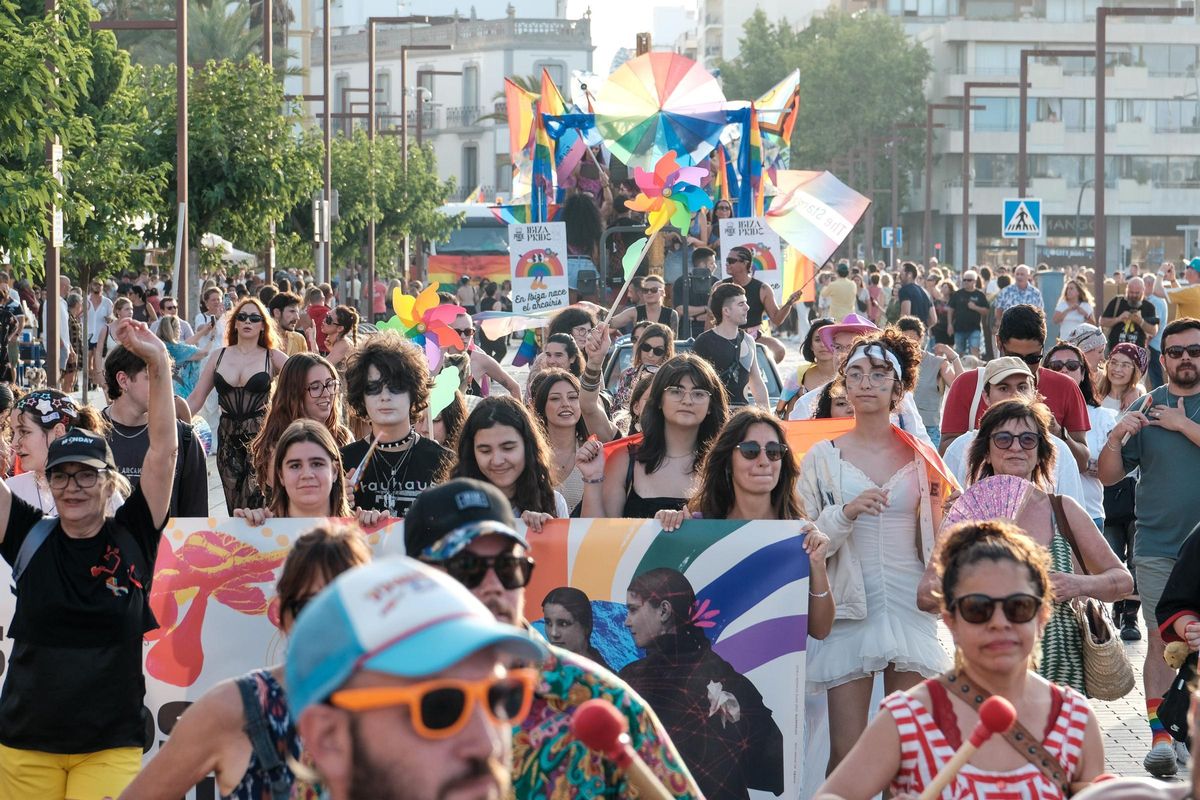 Una imagen de la marcha a su llegada al puerto.