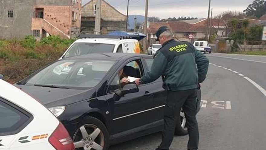 Uno de los controles de la Guardia Civil durante el fin de semana.