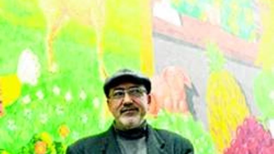 Las pinturas coloristas de Vito Cano se exponen en Caja Badajoz