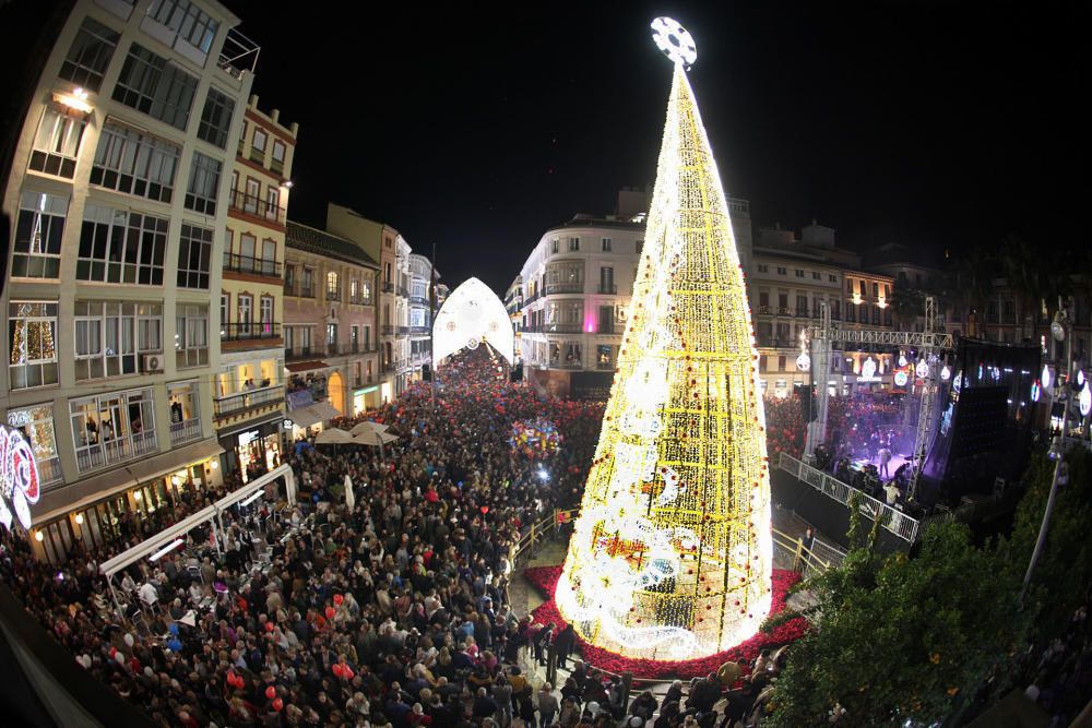 El encendido de las luces de Navidad de la calle Larios