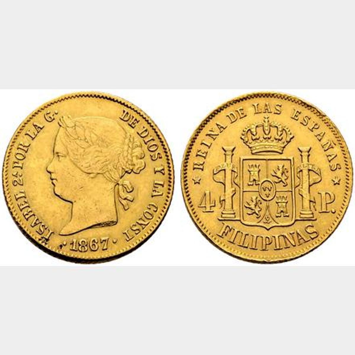 4 pesos de oro de Filipinas