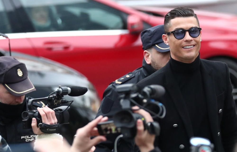 Llegada de Cristiano Ronaldo a los juzgados