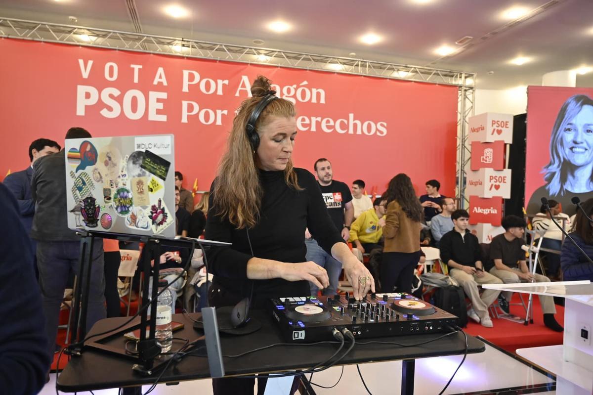 Las imágenes del final de campaña al Gobierno de Aragón del PSOE