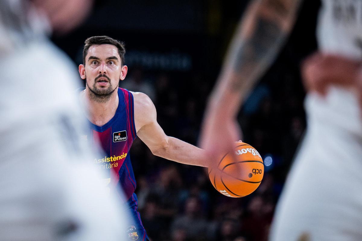 El jugador del Barça Tomas Satoransky, próximo rival del Unicaja, durante un partido.