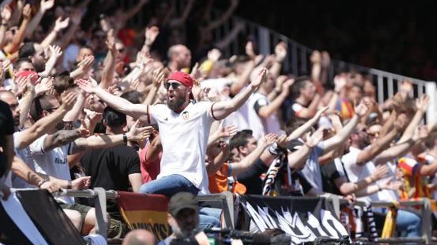 Aspecto de la Curva Nord en el último encuentro de Liga de la temporada pasada.