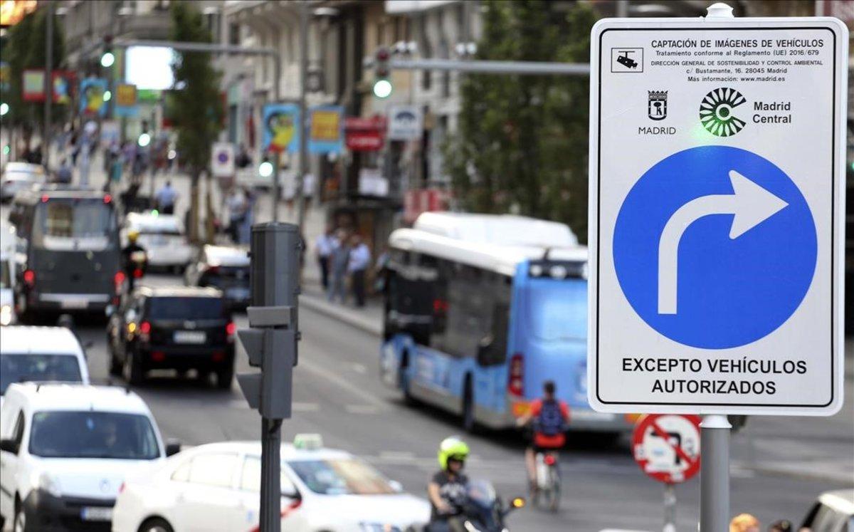 Madrid Central vuelve a multar a los vehículos no autorizados a circular por la zona de bajas emisiones.